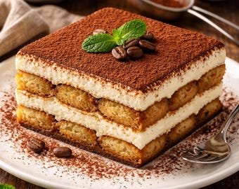 Klassiskt italienskt tiramisu-recept i PDF-format – Enkel dessert utan bakning, steg för steg