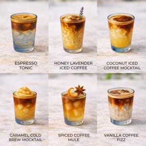 Receitas de Mocktails de Café | Bebidas de Café Sem Álcool | Cold Brew, Espresso e Bebidas Cremosas | Guia Fácil de Bebidas de Café