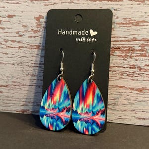 Alaska / Northern Lights / Aurora Borealis / Family Vacation / Travel / Earrings / Gifts for Her / Teardrop Earrings