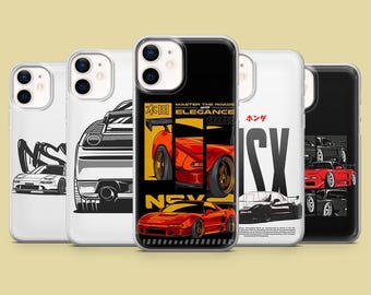 Funda para teléfono con diseño de coches JDM para iPhone 17Pro, 16, 15, 14, 13, 12, Samsung S25, S24, S23Fe, S22, A16, A26, A56, Pixel 10, 9Pro