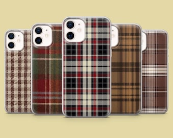 Cozy Plaid Phone Case Flannel Tartan Cover for iPhone 18Pro 17 16, 15, 14, 13 Samsung S26, S25, S24, S23, A16, A17, A56, Pixel 11, 10Pro