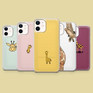 Cute Giraffe Case Giraffe Animal for iPhone 17Pro, 16, 15, 14, 13, 12, Samsung S25, S24, S23Fe, S22, A16, A26, A56, Pixel 10, 9Pro