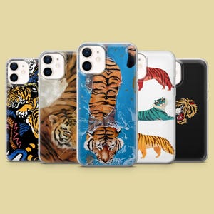 Cute Tiger Case Tiger Animal for iPhone 16E, Pro, 15, 14, 13, 12, Samsung S25, S23FE, S24FE, A16, Pixel 9Pro, 8A