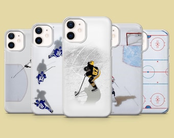 Ice Hockey Phone Case Rink Puck Cover for iPhone 17Pro, 16, 15, 14, 13, 12, Samsung S25 S24, S23, S22, A16, A26, A56, Pixel 10, 9Pro