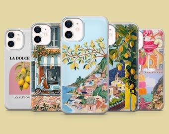 Italy Phone Case Amalfi La Dolce Vita Cover for iPhone 18Pro, 17, 16, 15, 14, 13 Samsung S26, S25, S24, S23, A16, A17, A56, Pixel 11, 10Pro