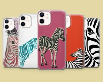 Cute Zebra Case Zebra Safari for iPhone 17Pro, 16, 15, 14, 13, 12, Samsung S25, S24, S23Fe, S22, A16, A26, A56, Pixel 10, 9Pro