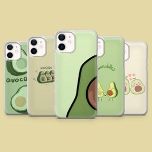 Avocado Phone Case Fruit Cute Avocado Cover for iPhone 17Pro, 16, 15, 14, 13, 12, Samsung S25, S24, S23, S22, A16, A26, A56, Pixel 10, 9Pro