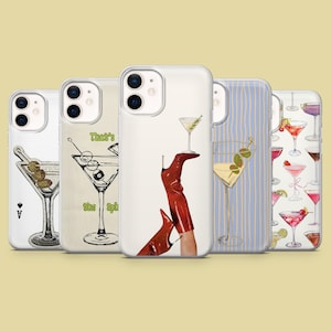 Custodia per telefono Martini Cocktail Dirty Martini Cover per iPhone 16E, Pro, 15, 14, 13, 12, Samsung S25, S23FE, S24FE, A16, Pixel 9Pro, 8A