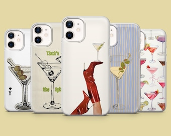Martini Phone Case Cocktail Dirty Martini Cover for iPhone 18Pro, 17, 16, 15, 14, 13 Samsung S26, S25, S24, S23, A16, A17 A56 Pixel 11 10Pro