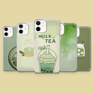 Matcha Handyhülle Green Tea Tea Cover für iPhone 17Pro, 16, 15, 14, 13, 12, Samsung S25, S24, S23Fe, S22, A16, A26, A56, Pixel 10, 9Pro