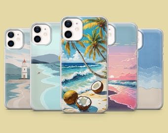 Ocean Phone Case Beach Summer Cover for iPhone 17Pro, 16, 15, 14, 13, 12, Samsung S25, S24, S23Fe, S22, A16, A26, A56, Pixel 10, 9Pro