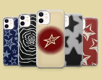 Star Girl Phone Case Grunge Star Y2K Stars for iPhone 17Pro, 16, 15, 14, 13, 12, Samsung S25, S24, S23Fe, S22, A16, A26, A56, Pixel 10, 9Pro