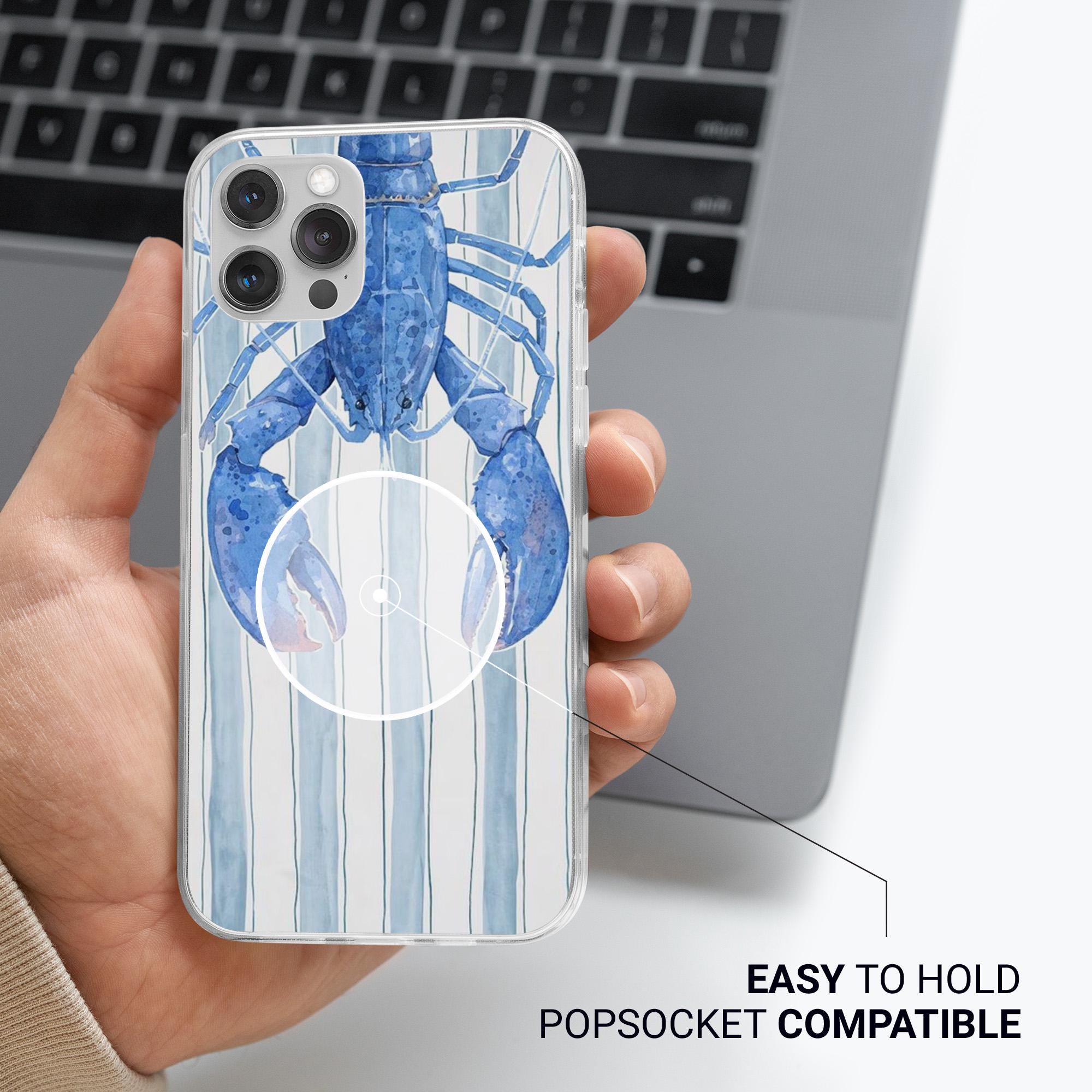 カニ スマホケース ロブスターオーシャン iPhone 17Pro、16、15、14