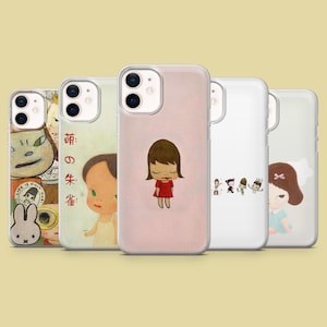 Yoshitoma Nara Phone Case Nara Art Cover for iPhone 17Pro, 16, 15, 14, 13, 12, Samsung S25, S24, S23Fe, S22, A16, A26, A56, Pixel 10, 9Pro