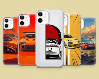 Supra Phone Case JDM Japanese Car Cover for iPhone 17Pro, 16, 15, 14, 13, 12, Samsung S25, S24, S23Fe, S22, A16, A26, A56, Pixel 10, 9Pro