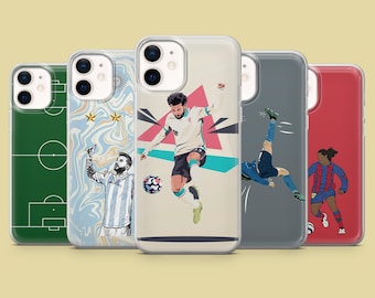 Football Phone Case Soccer Sports for iPhone 17Pro, 16, 15, 14, 13, 12, Samsung S25, S24, S23Fe, S22, A16, A26, A56, Pixel 10, 9Pro