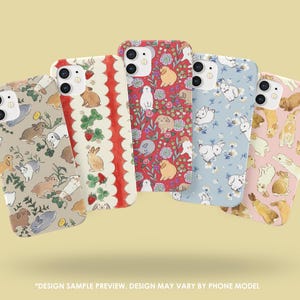 Rabbit Tough Case Bunny Snap Case for iPhone 17Pro, 16, 15, 14, 13, 12 Samsung S25, S24, S23, S22, A51, A52, A56, Pixel 10, 9Pro