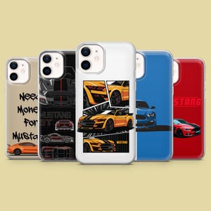 Mustang Phone Case Muscle Car Sport Car Cover for iPhone 17Pro, 16, 15, 14, 13, 12, Samsung S25, S24, S23Fe, S22, A16, A26, A56, Pixel 10, 9