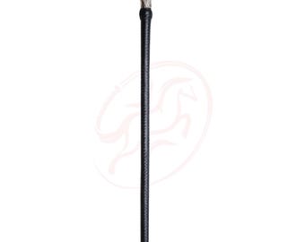Luxury Horse Head Walking Cane, Leather Wrapped Shaft, Pewter Finish Derby Handle