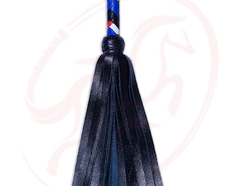 Handmade Leather Flogger Whip Genuine Hide Multi Tail with Braided Handle Soft yet Durable Cosplay, Performance & Collector Gear