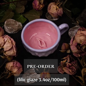 Mini Pottery Mug with Lilac Glaze | Handmade Ceramic Espresso Cup “She” |  Unique Sculptural Gift for Her | Art Coffee Cup
