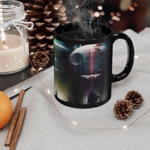 Star Wars Mug - Sci-Fi Art Coffee Cup, Star Wars Inspired Ceramic Tea Cup, Unique Gift for Fans, Geeky Kitchenware, Space Movie Collector