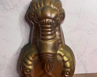 Vintage Copper Lobster Baking Jello Mold 10x6”