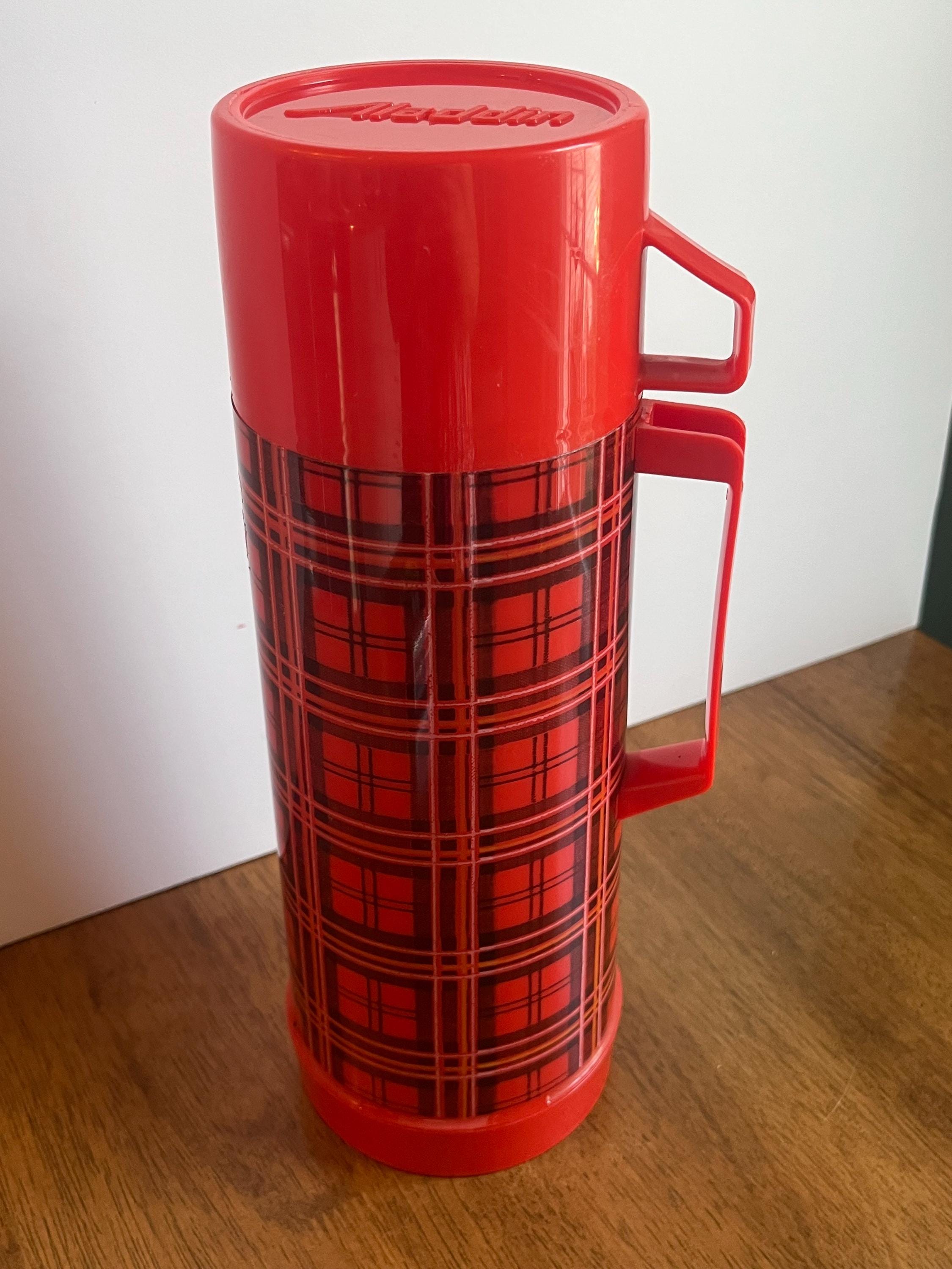 Vintage Aladdin Red Tartan Plaid Insulated ‘thermos’ 1 Quart, 4x12” - Etsy
