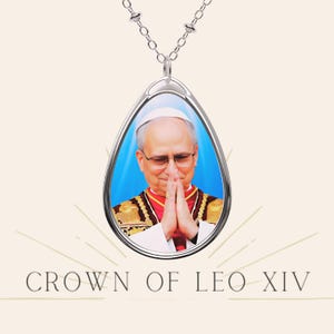 Necklace + GIFT for you | Leo XIV Necklace | Vatican Medal | Religious, Christian, Catholic Jewelry |  Original Pope Portraits | Léon 14