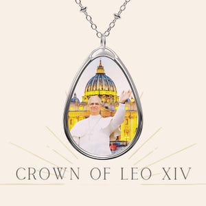 Necklace + GIFT for you | Leo XIV Necklace | Vatican Medal | Religious, Christian, Catholic Jewelry |  Original Pope Portraits | Léon 14