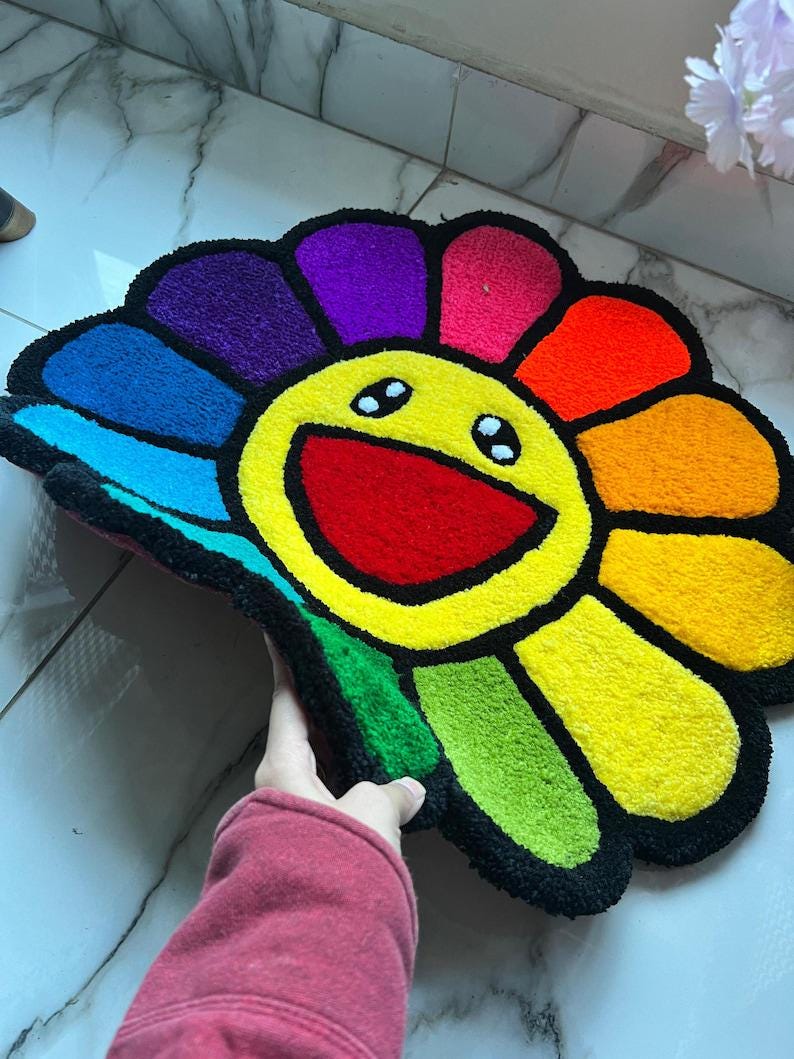 Murakami flower rug - Etsy 日本