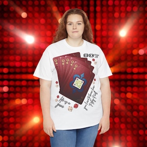 Spielkarten-Grafik-T-Shirt, Lustiges Spiel-Shirt für Gamer, Einzigartiges Geschenk, Freizeitkleidung, Perfekt für den Spieleabend