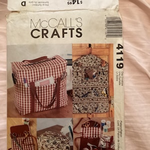 McCall's Crafts Pattern 4119: From 2003. Organizer, Needlework, Scissor Case, Iron Bag UNCUT