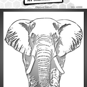 Elephant Stencil – Reusable Animal Stencil for Wall Art, Canvas & DIY Crafts – Tribal and Modern Template