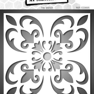 Estêncil para Azulejos – Estêncil Reutilizável para Azulejos Falsos em Paredes, Pisos e Móveis – Padrão Marroquino e Geométrico para Decoração DIY