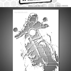 Motorcycle Stencil – Retro Bike Template for DIY Wall Art, Canvas & Garage Decor Projects
