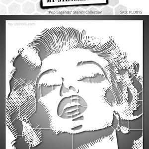 Pop Legends Marilyn Monroe – Reusable Stencils of Iconic Musicians for Wall Art, Crafts & DIY Decor