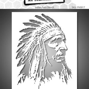 Indian Portrait Stencil – Traditional Art for Wall, Canvas & Craft Projects