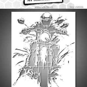 Motorcycle Stencil – Retro Bike Template for DIY Wall Art, Canvas, Garage Decor & Custom Projects