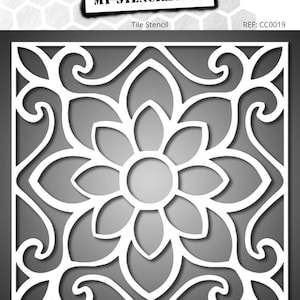 Tegelstencil – Herbruikbaar Marokkaans of geometrisch vloer- en wandpatroon – Mylar-stencil voor doe-het-zelfmeubels, woondecoraties en schilderprojecten