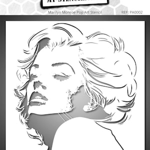 Marilyn Monroe-stencil – popart-muurstencil voor canvas, street art, stadsdecor, herbruikbare mylar-sjabloon