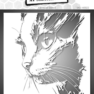 Abstract Cat Stencil – Modern Feline Template for DIY Wall Art, Canvas & Animal-Inspired Decor