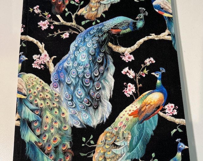 Large Notepad - Peacock Print