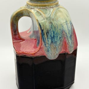 Handmade Stoneware Jug – Quirky Milk Carton Vase or Pitcher | Glossy Ceramic Gift