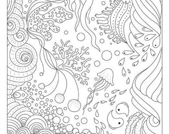 Coloriage adulte | Téléchargement immédiat I Feuille de coloriage à imprimer I Dessin à colorier