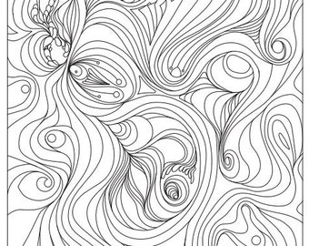 Coloriage adulte | Téléchargement immédiat I Feuille de coloriage à imprimer I Dessin à colorier