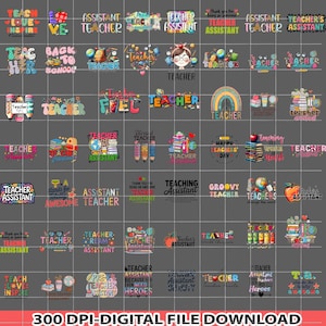 Teacher Assistant Png, Teacher Assistant PNG, For Teacher Assistant, Sublimation PNG File, Cute Teacher Assistant, Leopard Pattern Rainbow