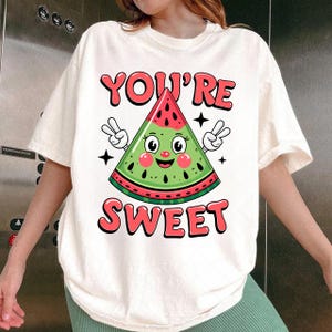 You&#39;re sweet summer png, Retro Watermelon Png, Coquette Summer Png, Sublimation Png, Trendy Watermelon Png