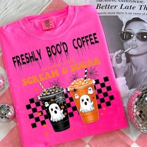 Freshly Boo’d Coffee PNG, Coffee PNG, Halloween PNG, Digital Design, Shirt Design, Trendy Halloween,, Halloween Coffee