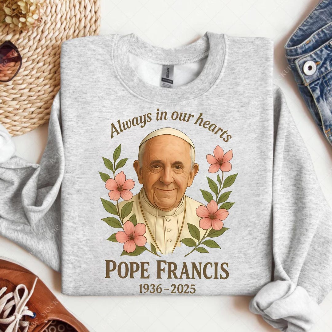 Floral Pope Francis PNG | Always in Our Hearts Clipart | Catholic RIP ...